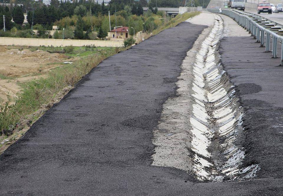 Avtovağzalın qarşısında yenidən çatlar yaranıb, tədbir görülüb - FOTO
