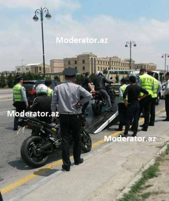 Polis Vahid Mustafayevin motosiklet karvanını saxladı - Avtobusla yola saldı - FOTO