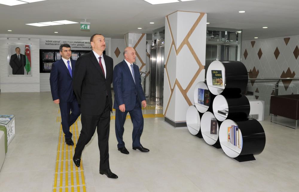 Prezident İlham Əliyev 5 saylı Bakı "ASAN xidmət" mərkəzinin açılışında - YENİLƏNİB - FOTO