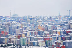 Qarlı İstanbul - FOTO