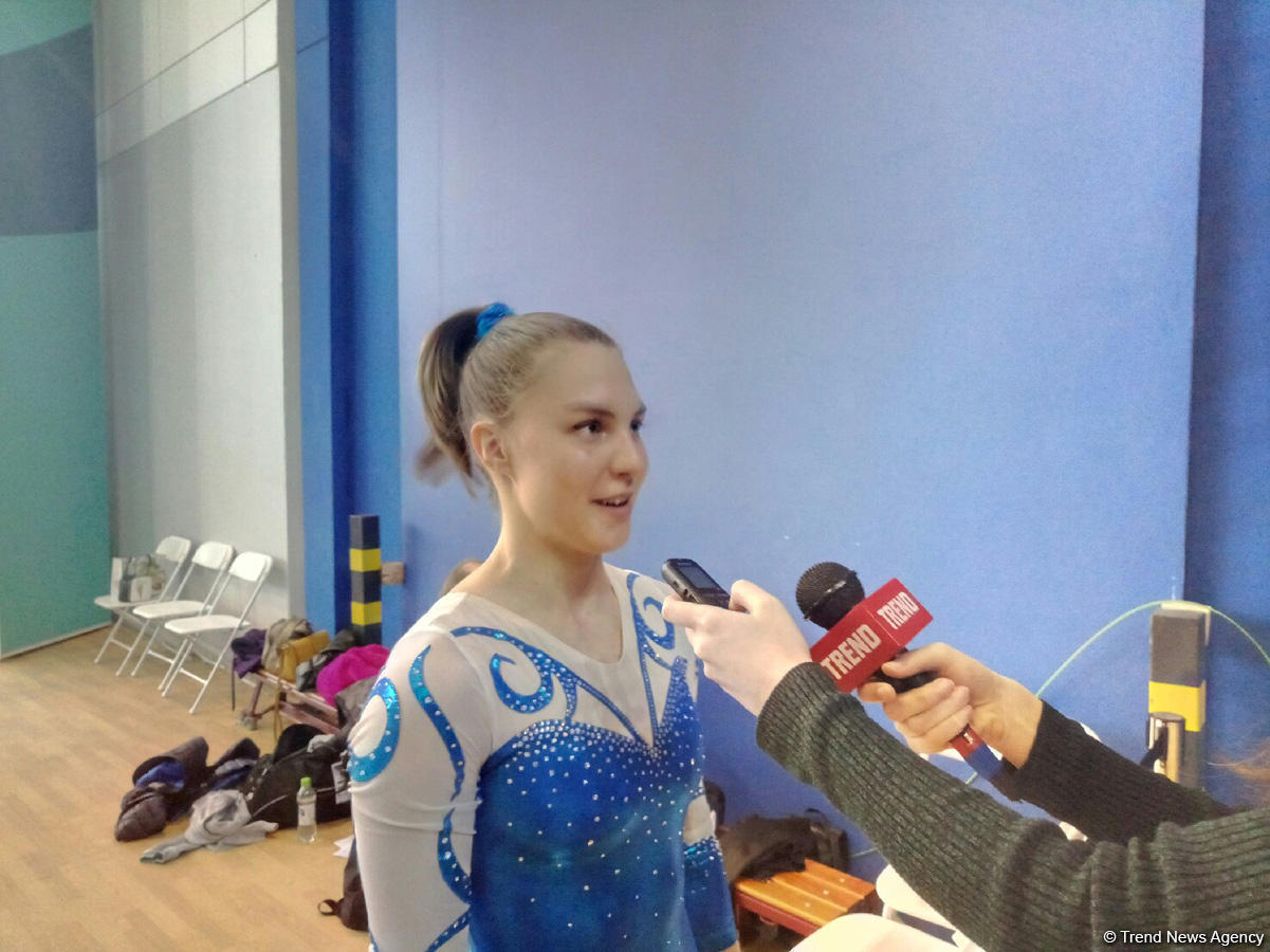 Finlandiyalı gimnast: "Milli Gimnastika Arenasında çıxış etmək çox xoşdur" - FOTO