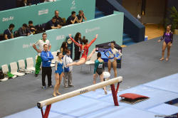 Bakıda idman gimnastikası üzrə Dünya Kuboku yarışlarının ikinci gününün ən gözəl anları - FOTO