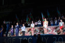 Milli Gimnastika Arenasında Dünya Kubokunun mükafatlandırma mərasimi baş tutub - FOTO