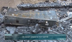 Qubada DƏHŞƏT: 5 otaqlı ev yandı - VİDEO - FOTO