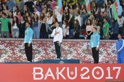 Bakı-2017: İdman gimnastikası üzrə fərdi yarışların qalibləri mükafatlandırılıb  - FOTO