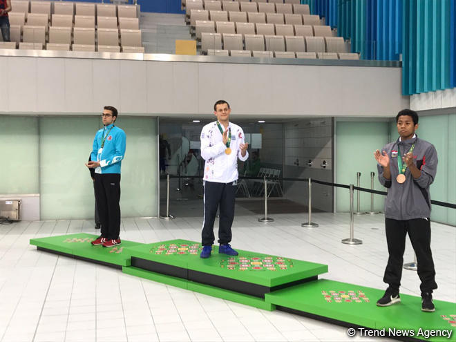 Azərbaycan üzgüçüsü İslamiadada ikinci qızıl medalını qazandı - FOTO