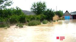 Hacıqabulun dağ kəndləri sel suları altında qalıb - FOTO