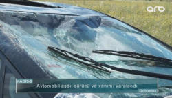 Bakı-Şamaxı yolunda avtomobil aşdı -  Sürücü və həyat yoldaşı xəstəxanalıq oldu - VİDEO - FOTO