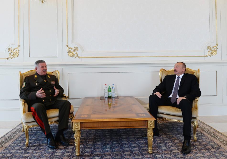Prezident İlham Əliyev Belarus Dövlət Sərhəd Komitəsinin sədrini qəbul edib - FOTO
