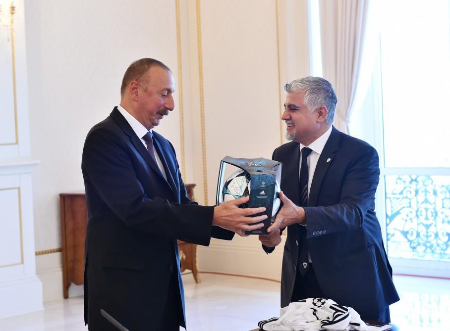 Prezident İlham Əliyev "Qarabağ" futbol klubunun heyətini qəbul etdi - FOTO