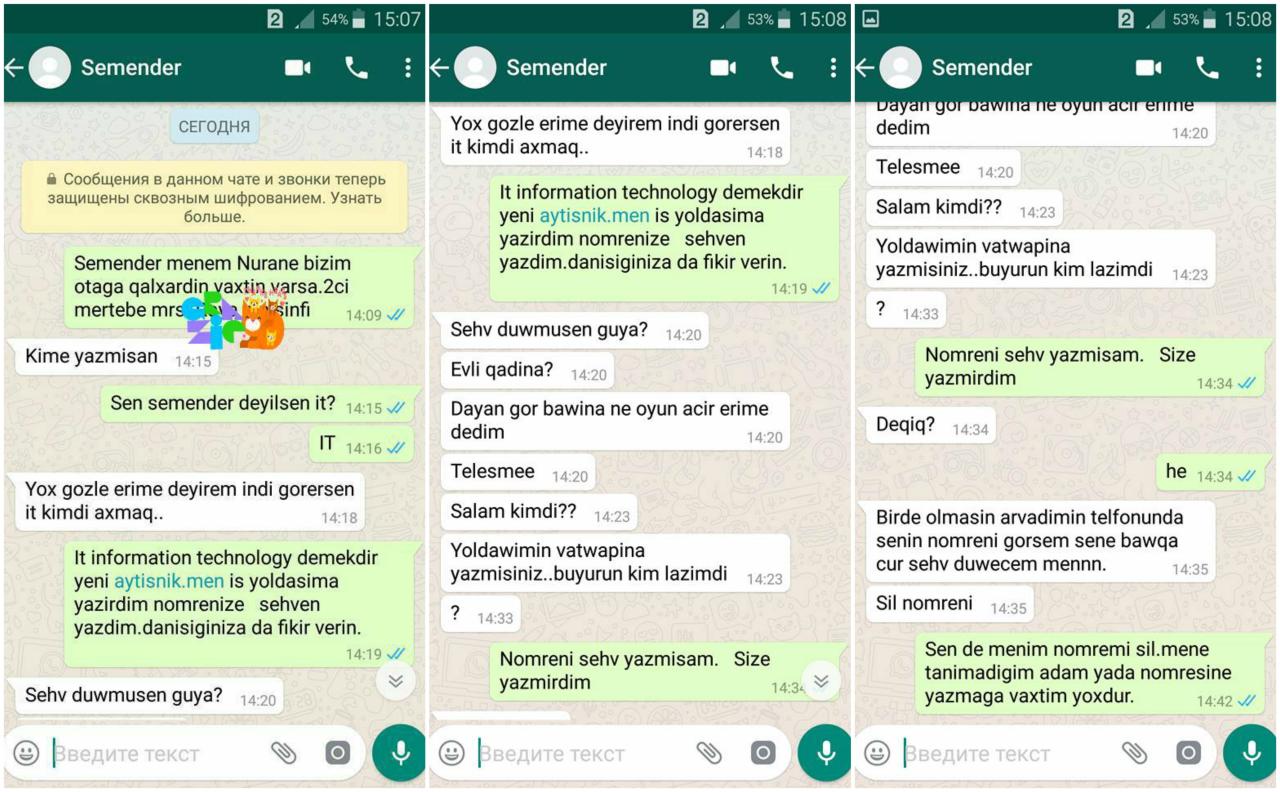 “WhatsApp”da növbəti BİABIRÇI yazışma üzə çıxdı... - FOTOLAR