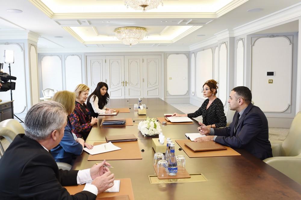 Birinci vitse-prezident Mehriban Əliyeva Böyük Britaniyanın Baş nazirinin ticarət elçisi ilə görüşüb - FOTO