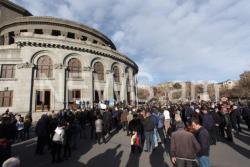 Yerevanda Serj Sarkisyana qarşı etiraz aksiyası keçirilir - FOTO