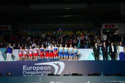 Batut gimnastikası üzrə Avropa Çempionatının ikinci gününün qalibləri və mükafatçılarının mükafatlandırma mərasimi keçirilib - FOTO