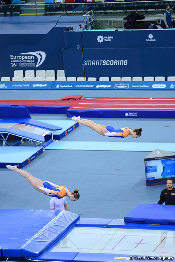 Bakıda batut gimnastikası, ikili mini-batut və tamblinq üzrə Avropa çempionatının üçüncü gününə start verilib - FOTO
