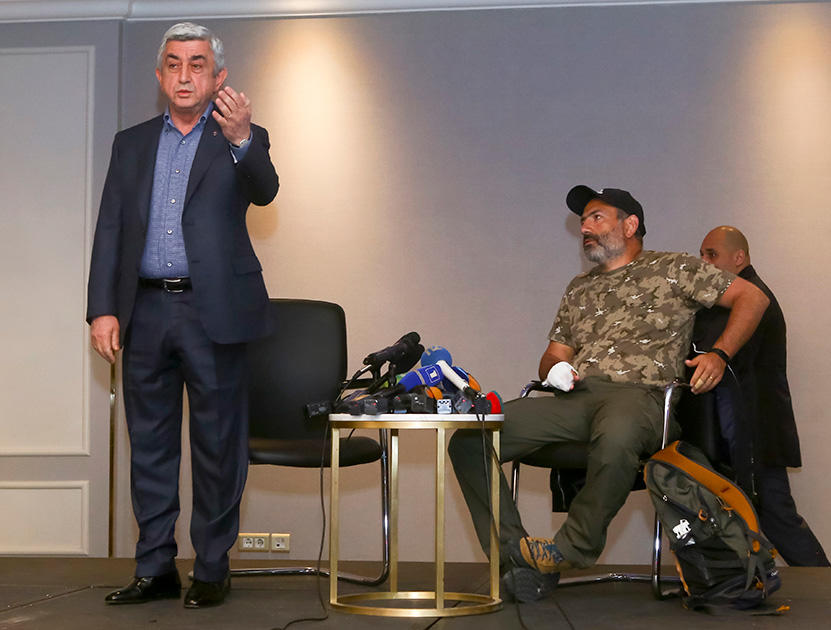 İrəvanda müxalifət lideri tutuldu: aksiyalar dağıdılır - VİDEO - FOTO