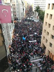 İstanbulda aksiya keçirilir: etirazçılar İsrail və ABŞ əleyhinə şüarlar səsləndirir - FOTO