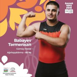 Azərbaycan ağırlıqqaldıranı olimpiadada gümüş medal qazanıb - FOTO