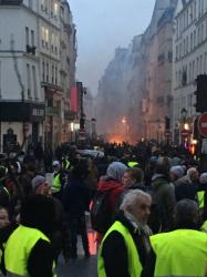 Paris: “Yaşıl jilet”lilər etirazçıları dəstəkləyirlər - FOTO