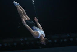 Milli Gimnastika Arenasında batut gimnastikası və tamblinq üzrə Dünya Kubokunun ilk yoxlama-məşqi keçirilib - FOTO