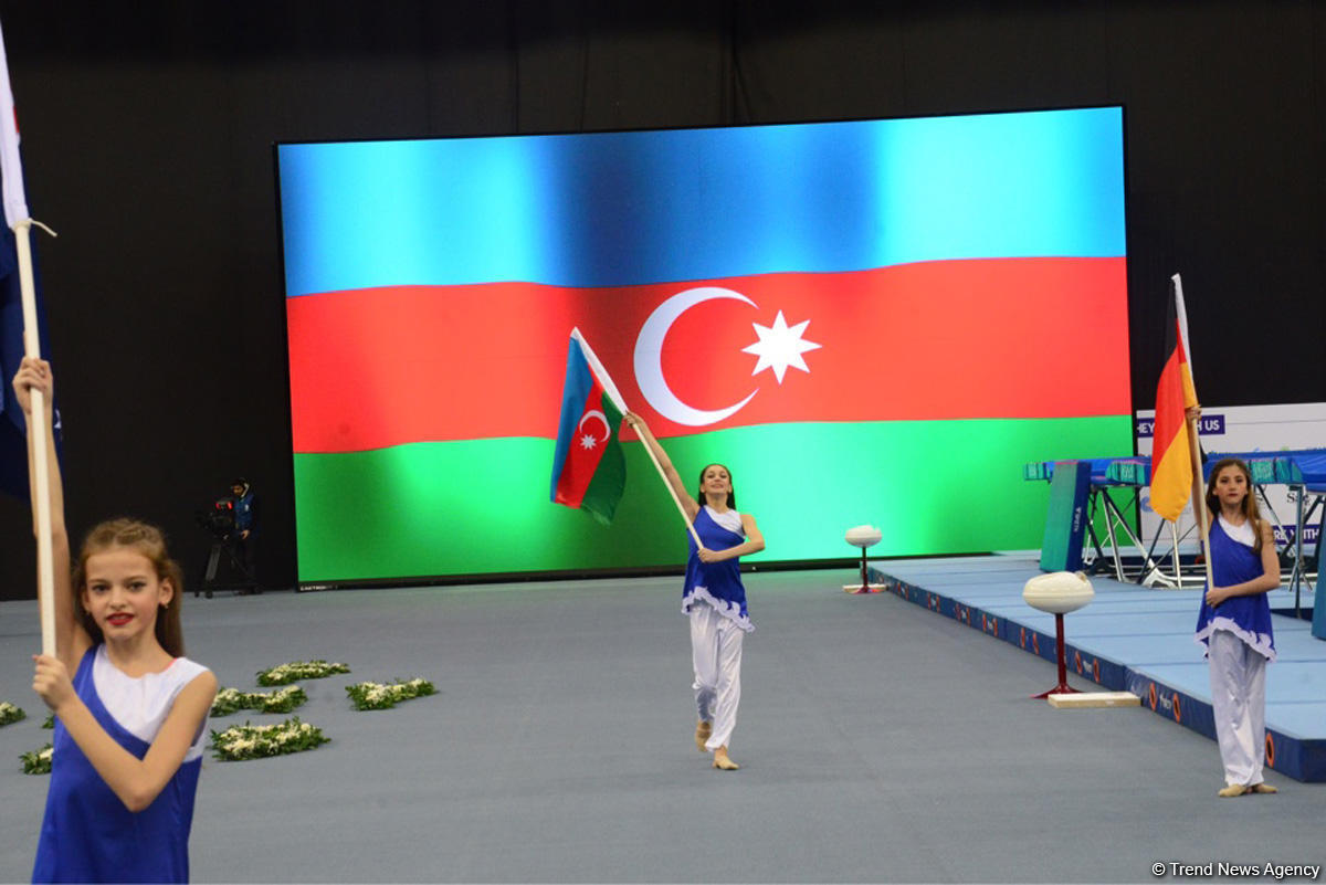 Batut gimnastikası və tamblinq üzrə Dünya Kubokunun açılış mərasimi keçirildi -