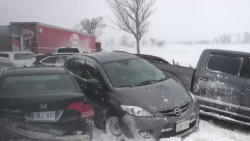 Kanadada 70 avtomobilin iştirakı ilə qəza baş verib - VİDEO - FOTO