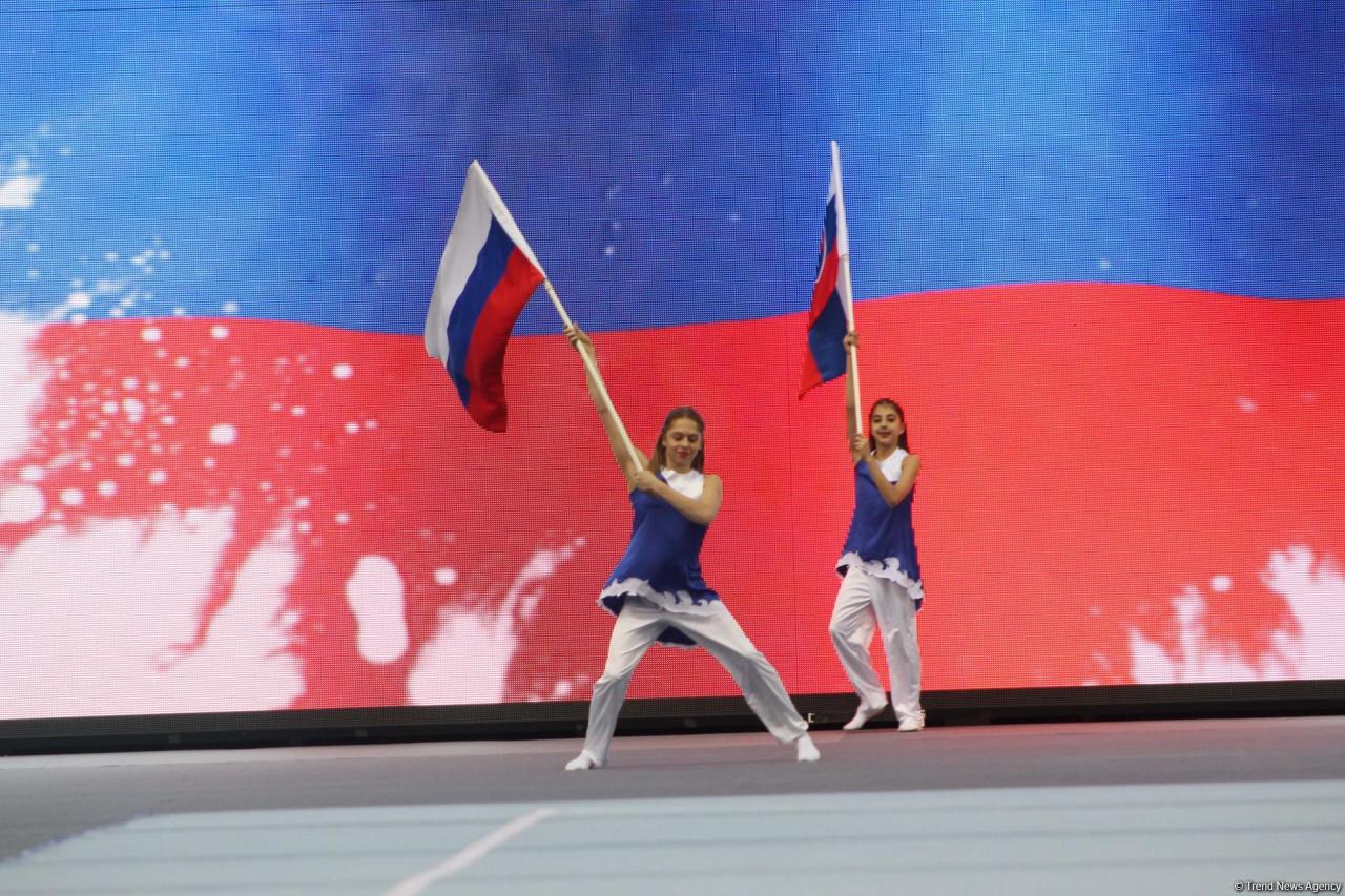 Milli Gimnastika Arenasında idman gimnastikası üzrə Dünya Kubokunun açılış mərasimi keçirilib - FOTO