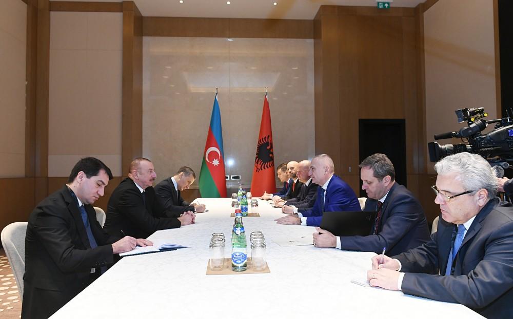 Prezident İlham Əliyev Albaniya Prezidenti İlir Meta ilə görüşüb - FOTO