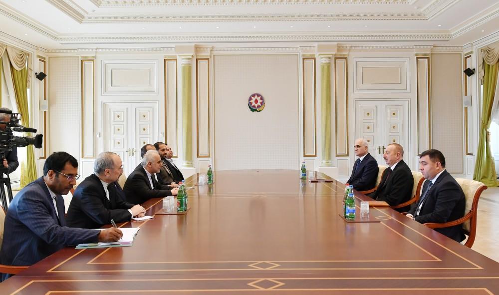 Prezident İlham Əliyev İranın iqtisadiyyat və maliyyə işləri üzrə nazirini qəbul edib - FOTO