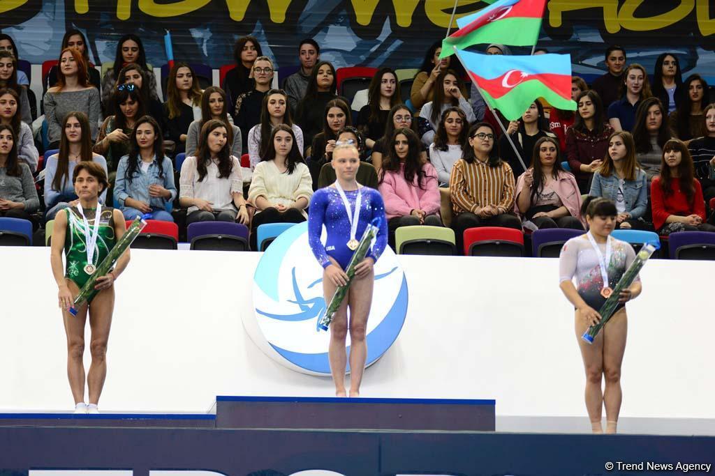 İdman gimnastikası üzrə Dünya Kubokunda mükafatlandırma mərasimi keçirilib - FOTO