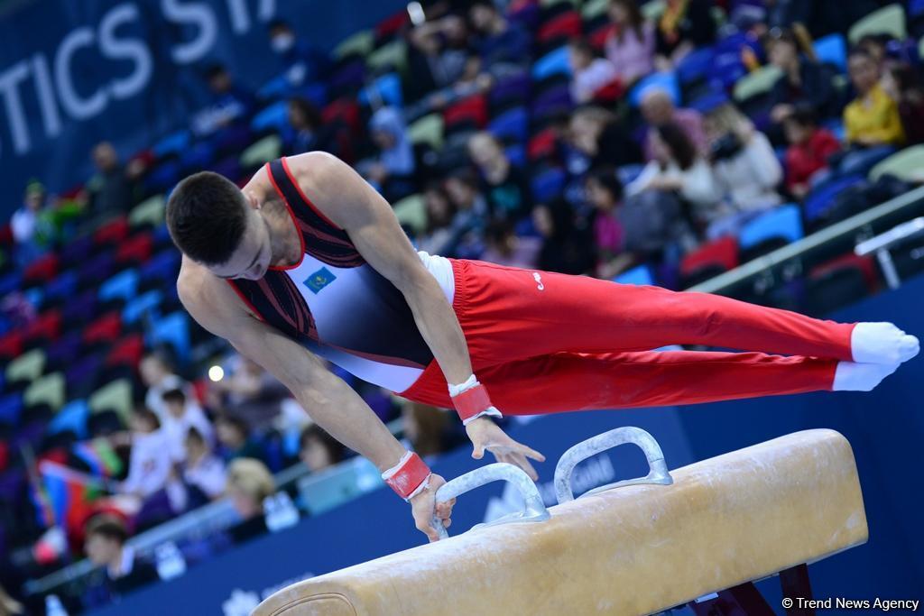 Bakıda kişi və qadın idman gimnastikası üzrə Dünya Kubokunda maraqlı anlar - FOTO