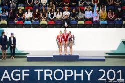 Bakıda idman gimnastikası üzrə Dünya Kubokunun qaliblərinin mükafatlandırılması mərasimi olub - FOTO
