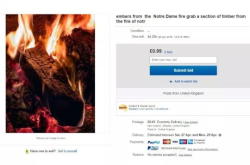 Notr-Damda yanan taxtaları eBay-da satışa çıxardılar - FOTO
