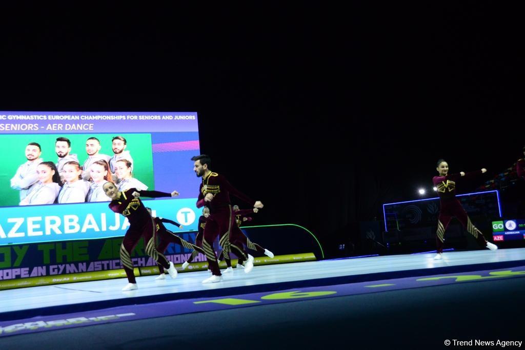 Gimnastlarımız Avropa Çempionatının aero dans proqramında qızıl medal qazanıblar - FOTO