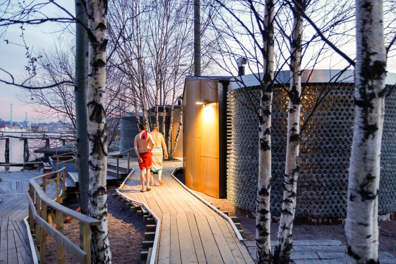 Höteborqda ictimai sauna - FOTO