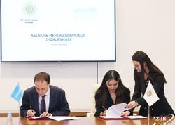 Heydər Əliyev Fondu ilə UNİSEF arasında Anlaşma Memorandumu imzalanıb - FOTO