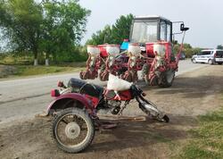 Motosiklet traktorla toqquşub, yaralanan var - FOTO
