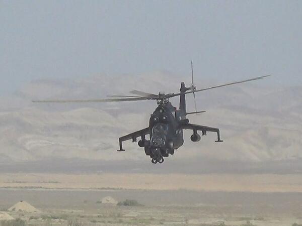 Ordumuz helikopterlərlə “düşmən”i məhv etdi -
