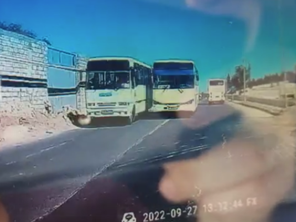 Bakıda avtobus sürücüsü dəhşət saçdı - VİDEO