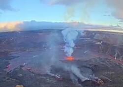 Dünyanın ən böyük vulkanlarından biri püskürməyə başlayıb - <span class="color_red">VİDEO</span>