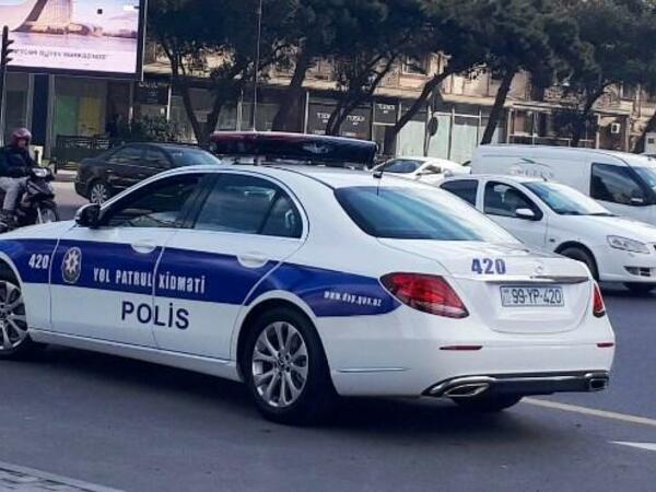 Polis avtomobilinin iştirakı ilə qəza baş verib - FOTO