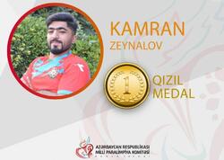 Kamran Zeynalov dünya çempionatında qızıl medal qazandı