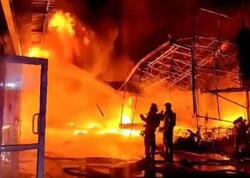 Rusiyada bazar yandı - VİDEO