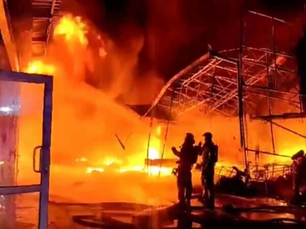 Rusiyada bazar yandı - VİDEO
