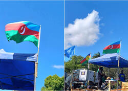 Yeni Kaledoniyada yenə Azərbaycan bayrağı dalğalandırıldı - VİDEO - FOTO