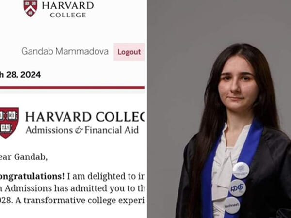 Azərbaycanlı qız Harvard Universitetinə qəbul oldu - <span class="color_red">FOTO</span>
