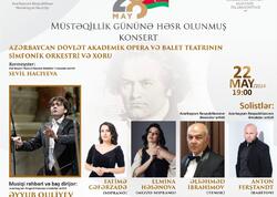 Filarmoniyada 28 May Müstəqillik gününə həsr olunmuş konsert keçiriləcək