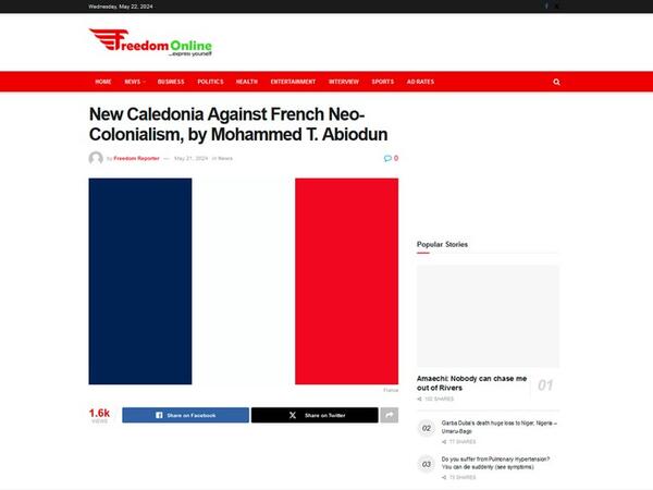 Nigeriyalı bloqer: Yeni Kaledoniya Fransa neokolonializmə qarşı - <span class="color_red">FOTOlar</span>