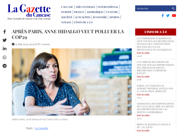 Paris merinin Azərbaycana qarşı iddiaları riyakarlıqdır - &quot;La Gazette du Caucase&quot;