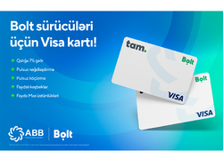 ABB-dən Bolt sürücülərinə özəl Visa kartı!